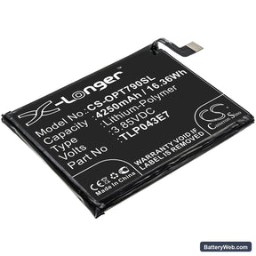 Alcatel T790Y Replacement Battery, 3.85V, 4250mAh, Li-Polymer 1