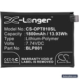 OnePlus 8T+ 5G Replacement Battery, 7.74V, 1800mAh, Li-Polymer 3