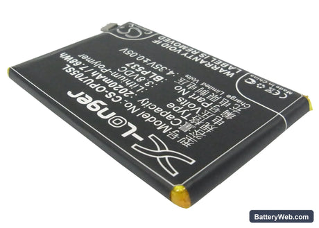 Oppo U705W Replacement Battery, 3.8V, 2020mAh, Li-Polymer 2
