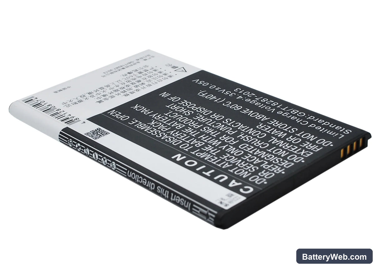 Oppo U707T Replacement Battery, 3.8V, 2800mAh, Li-ion 3