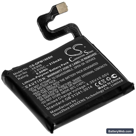 Oppo 41mm Replacement Battery, 3.8V, 210mAh, Li-Polymer 1