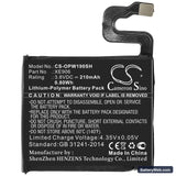 Oppo 41mm Replacement Battery, 3.8V, 210mAh, Li-Polymer 3