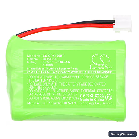Optex iVision+ handheld monitor Replacement Battery, 3.6V, 800mAh, Ni-MH 3