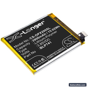 Oppo Realme X2 Replacement Battery, 3.85V, 3900mAh, Li-Polymer 1