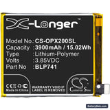 Oppo Realme X2 Replacement Battery, 3.85V, 3900mAh, Li-Polymer 3