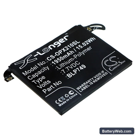 Oppo Relme X2 Pro Replacement Battery, 7.7V, 1950mAh, Li-Polymer 1
