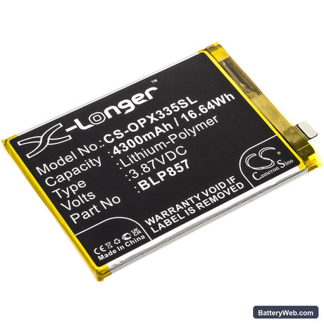 Oppo Realme GT Neo Replacement Battery, 3.87V, 4300mAh, Li-Polymer 1