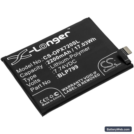 Oppo Realme X7 Pro 5G Replacement Battery, 7.74V, 2200mAh, Li-Polymer 1