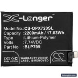 Oppo Realme X7 Pro 5G Replacement Battery, 7.74V, 2200mAh, Li-Polymer 3