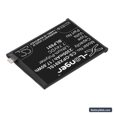 Oppo Find X5 5G Replacement Battery, 7.74V, 2300mAh, Li-Polymer 2