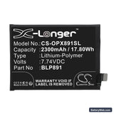 Oppo Find X5 5G Replacement Battery, 7.74V, 2300mAh, Li-Polymer 3