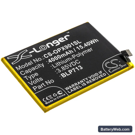 Oppo RMX1901 Replacement Battery, 3.85V, 4000mAh, Li-Polymer 1