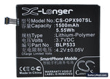 Oppo Finder Replacement Battery, 3.7V, 1500mAh, Li-Polymer 5