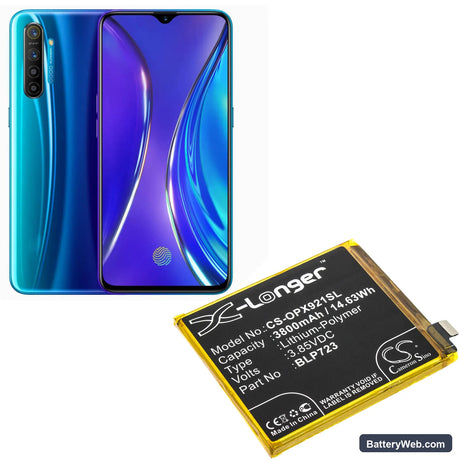 Oppo Realme XT Replacement Battery, 3.85V, 3800mAh, Li-Polymer 5
