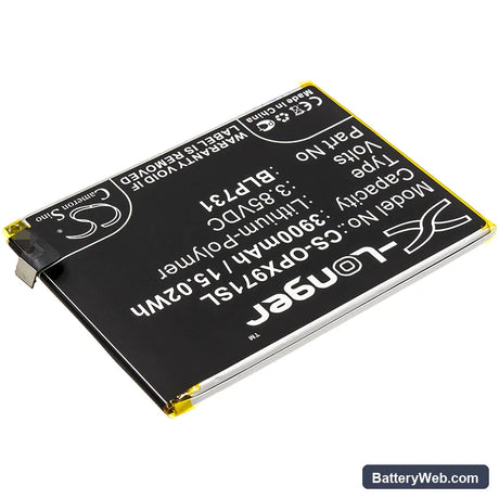 Oppo Realme 5 Pro Replacement Battery, 3.85V, 3900mAh, Li-Polymer 2