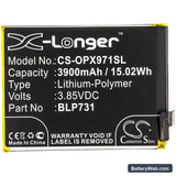 Oppo Realme 5 Pro Replacement Battery, 3.85V, 3900mAh, Li-Polymer 3