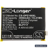 Oppo Reno Z Replacement Battery, 3.85V, 3950mAh, Li-Polymer 3