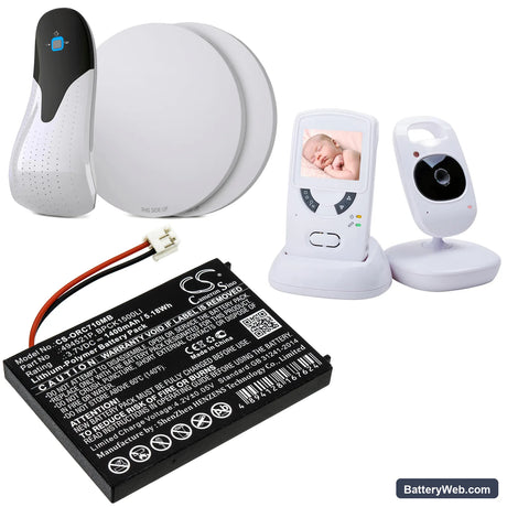 Audioline BabySense 5 Video Replacement Battery, 3.7V, 1400mAh, Li-Polymer 6