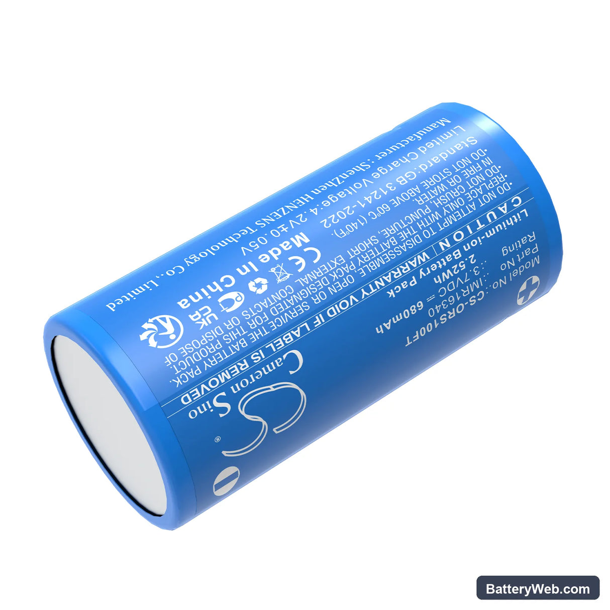 Olight Baton 3 Replacement Battery, 3.7V, 680mAh, Li-ion 2