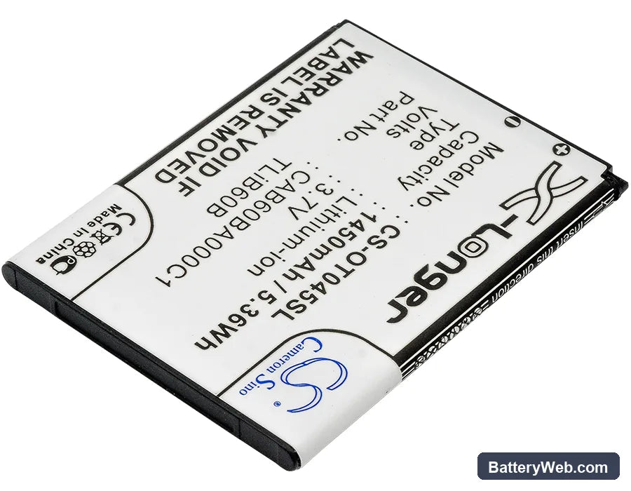 USCellular One Touch Shockwave Replacement Battery, 3.7V, 1450mAh, Li-ion 2