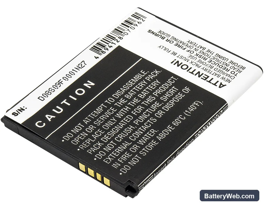 USCellular One Touch Shockwave Replacement Battery, 3.7V, 1450mAh, Li-ion 3