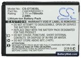 Alcatel OT-600A Replacement Battery, 3.7V, 700mAh, Li-ion 5