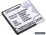 TCL One Touch Pop D5 Replacement Battery, 3.8V, 1800mAh, Li-ion 1