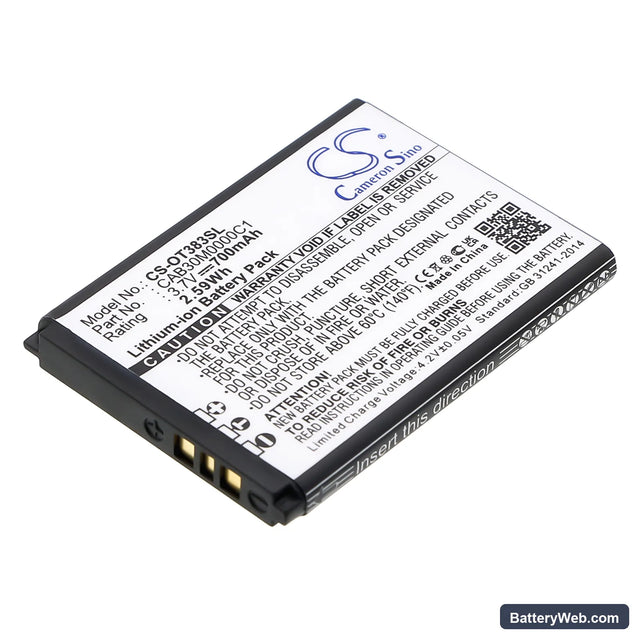 Vodafone 331 Replacement Battery, 3.7V, 600mAh, Li-ion 1