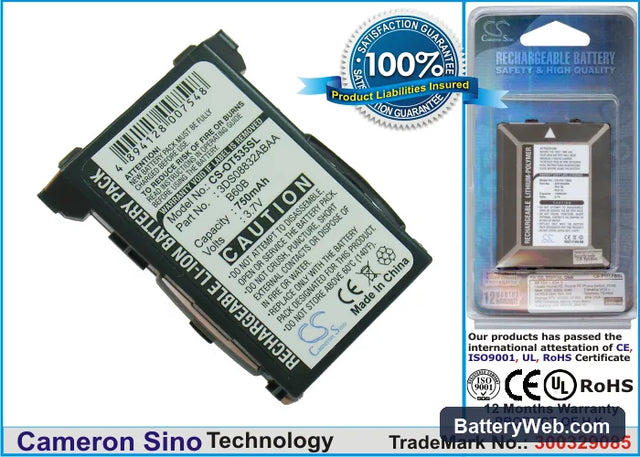 Alcatel OT-535 Replacement Battery, 3.7V, 750mAh, Li-ion 1