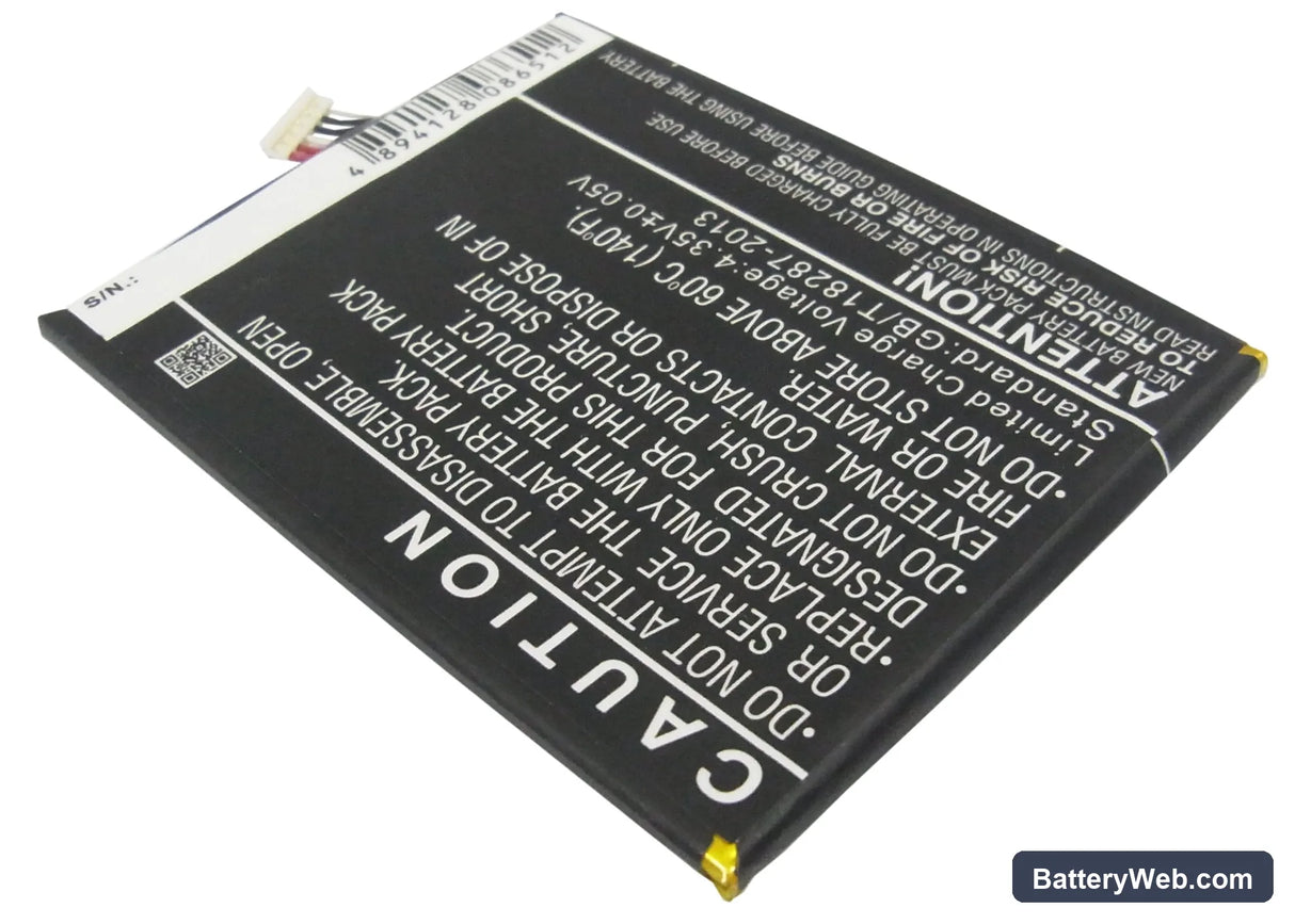 Alcatel One Touch Idol X Replacement Battery, 3.8V, 2000mAh, Li-Polymer 3