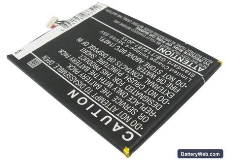 Alcatel One Touch Idol X Replacement Battery, 3.8V, 2000mAh, Li-Polymer 3