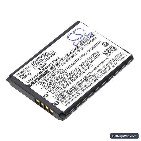 Alcatel OT-665 Replacement Battery, 3.7V, 700mAh, Li-ion 1