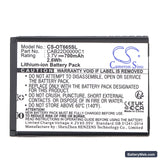 Alcatel OT-665 Replacement Battery, 3.7V, 700mAh, Li-ion 3
