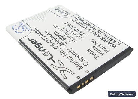 Alcatel One Touch Pop C7 Replacement Battery, 3.8V, 2000mAh, Li-ion 2