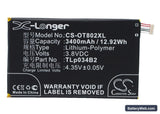 Alcatel One Touch Hero Replacement Battery, 3.8V, 3400mAh, Li-Polymer 1