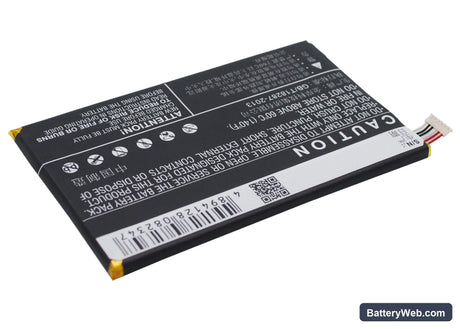 Alcatel One Touch Hero Replacement Battery, 3.8V, 3400mAh, Li-Polymer 4