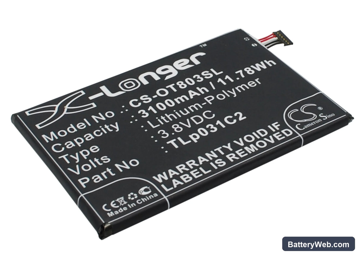 Orange Nura Replacement Battery, 3.8V, 3100mAh, Li-Polymer 2