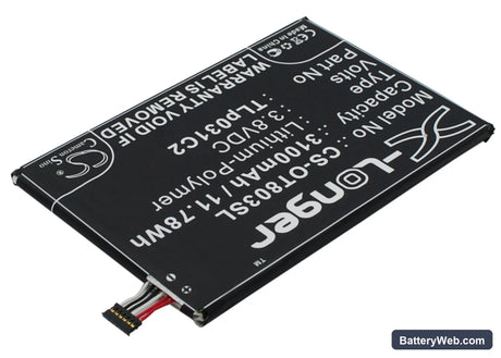 Orange Nura Replacement Battery, 3.8V, 3100mAh, Li-Polymer 3