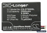Alcatel OT-8008D Replacement Battery, 3.8V, 2500mAh, Li-Polymer 5