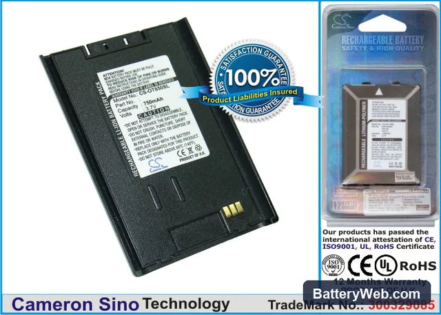 Alcatel K132 Replacement Battery, 3.7V, 750mAh, Li-ion 1