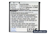 TCL A986 Replacement Battery, 3.7V, 1500mAh, Li-ion 5