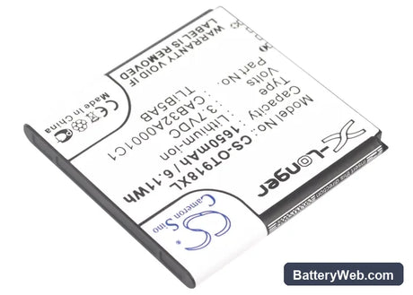 TCL A986 Replacement Battery, 3.7V, 1650mAh, Li-ion 2