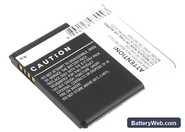 TCL A986 Replacement Battery, 3.7V, 1650mAh, Li-ion 3