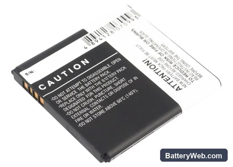 TCL A986 Replacement Battery, 3.7V, 1650mAh, Li-ion 3