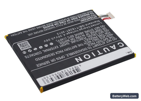 Alcatel One Touch Pop S7 Replacement Battery, 3.8V, 3000mAh, Li-Polymer 5
