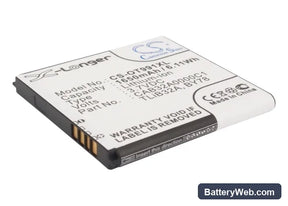 Alcatel OT-991D Replacement Battery, 3.7V, 1650mAh, Li-ion 1