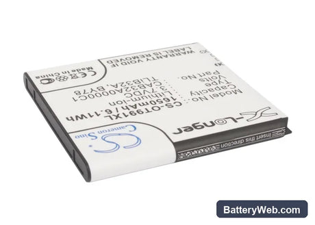 Alcatel OT-991D Replacement Battery, 3.7V, 1650mAh, Li-ion 2