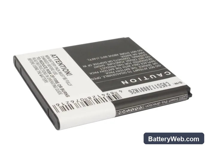 Alcatel OT-991D Replacement Battery, 3.7V, 1650mAh, Li-ion 3