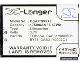 SRF Staraddict 2 Replacement Battery, 3.7V, 1750mAh, Li-ion 5