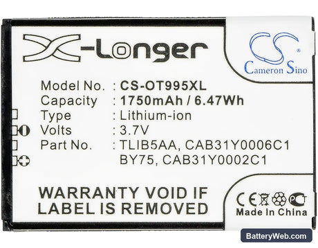 SRF Staraddict 2 Replacement Battery, 3.7V, 1750mAh, Li-ion 5